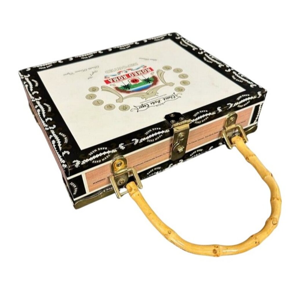 Vintage Cigar Box custom Handmade handbag purse Romeo Roma Whimsical NEW $185 - Picture 3 of 6